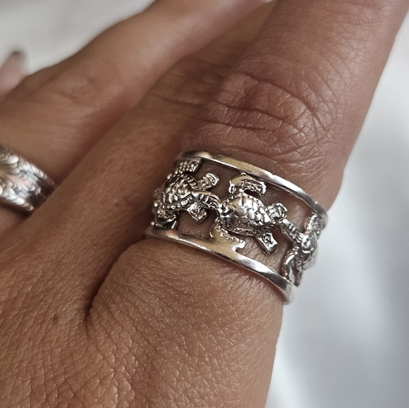 Sterling Turtle Band 925 - Picture 3 of 5